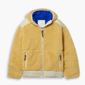 TORY BURCH
Hooded padded quilted shell-paneled fleece jacket